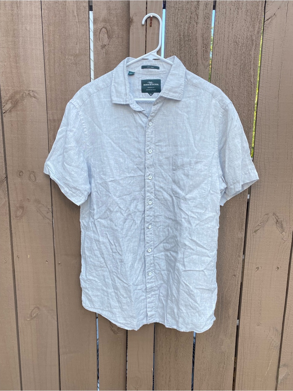 Rodd & Gunn Sport Fit Short -Sleeve 100% Linen Button-Down ShirtXL